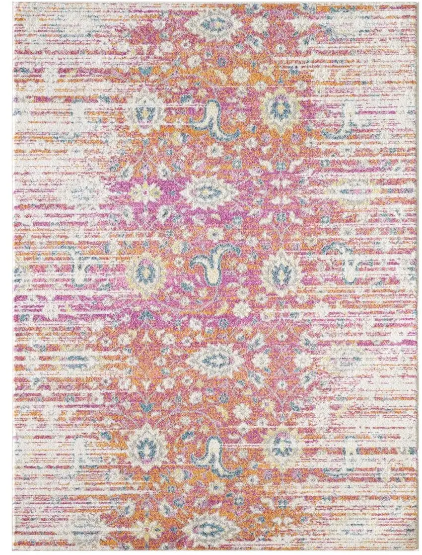 Pink and Orange Area Rug Photo 2