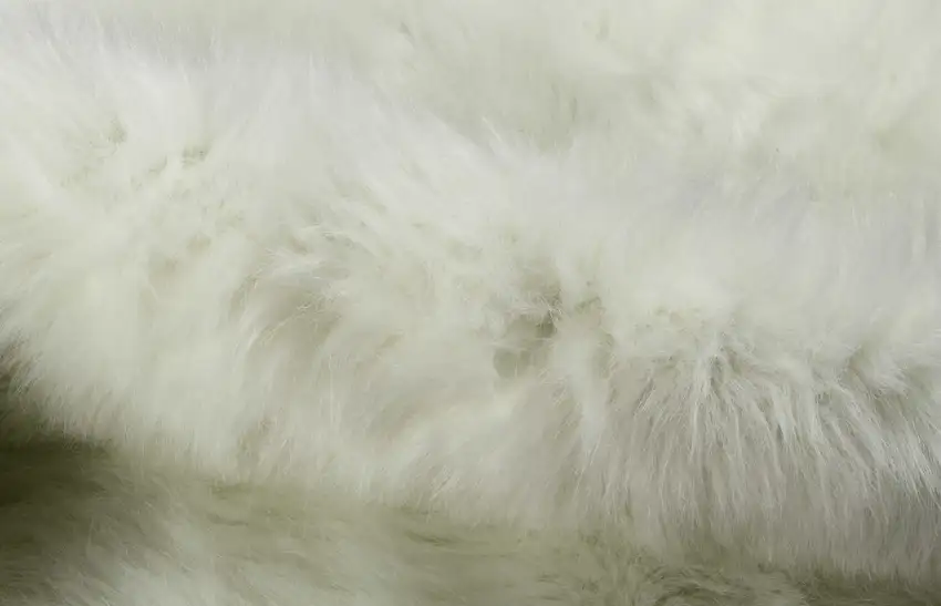 Super Soft Off White Faux Hide Area Rug Photo 2