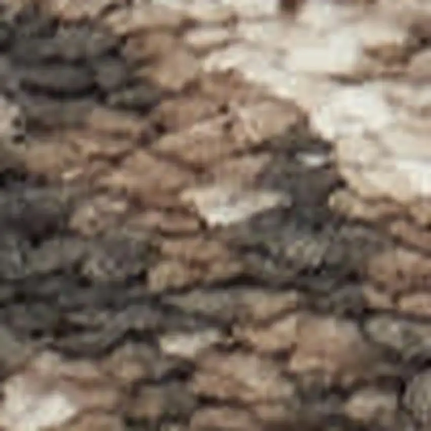 Tan Abstract Power Loom Area Rug Photo 4