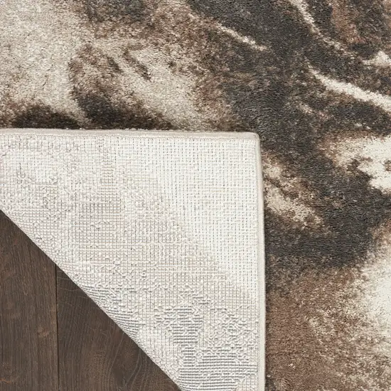 Tan Abstract Power Loom Area Rug Photo 8