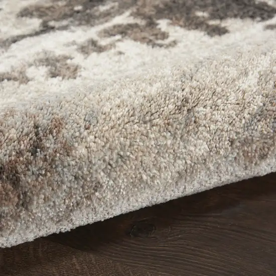 Tan Abstract Power Loom Area Rug Photo 5