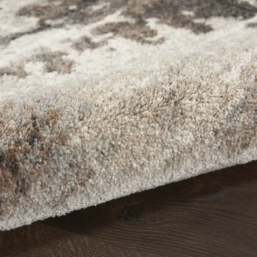 Tan Abstract Power Loom Area Rug Photo 5