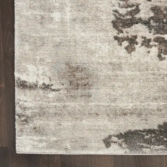 Tan Abstract Power Loom Area Rug Photo 9