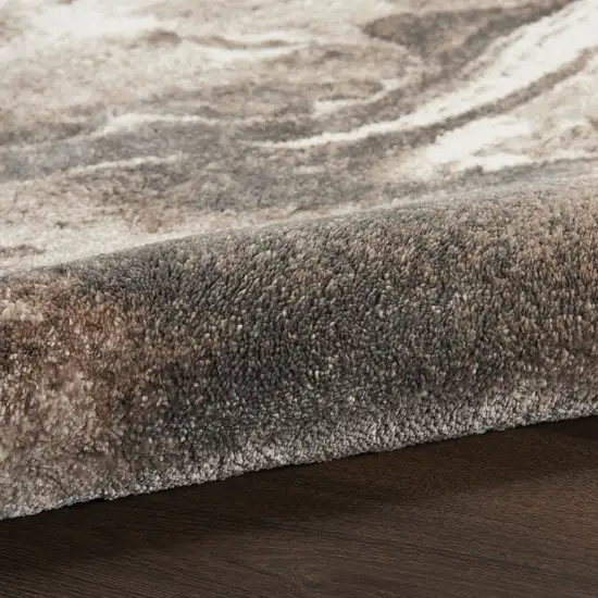 Tan Abstract Power Loom Area Rug Photo 5