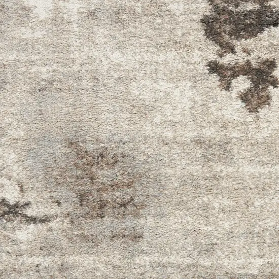 Tan Abstract Power Loom Area Rug Photo 8