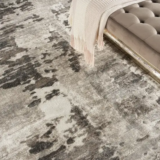 Tan Abstract Power Loom Area Rug Photo 9