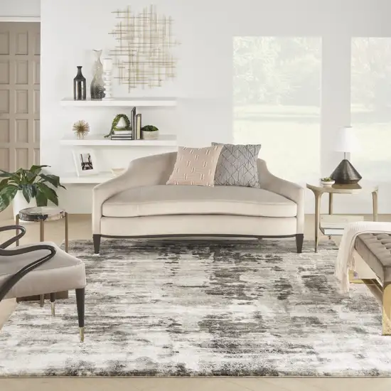 Tan Abstract Power Loom Area Rug Photo 4