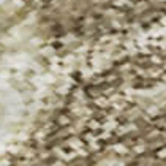 Tan And Beige Abstract Washable Area Rug With UV Protection Photo 2