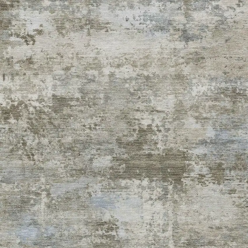 Tan And Beige Abstract Washable Indoor Outdoor Area Rug Photo 2