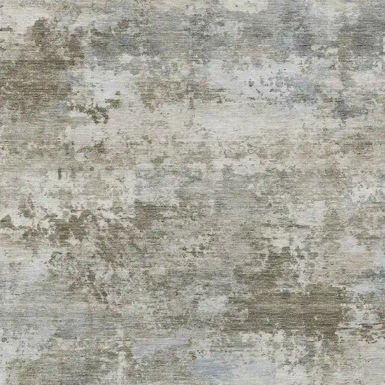 Tan And Beige Abstract Washable Indoor Outdoor Area Rug Photo 2