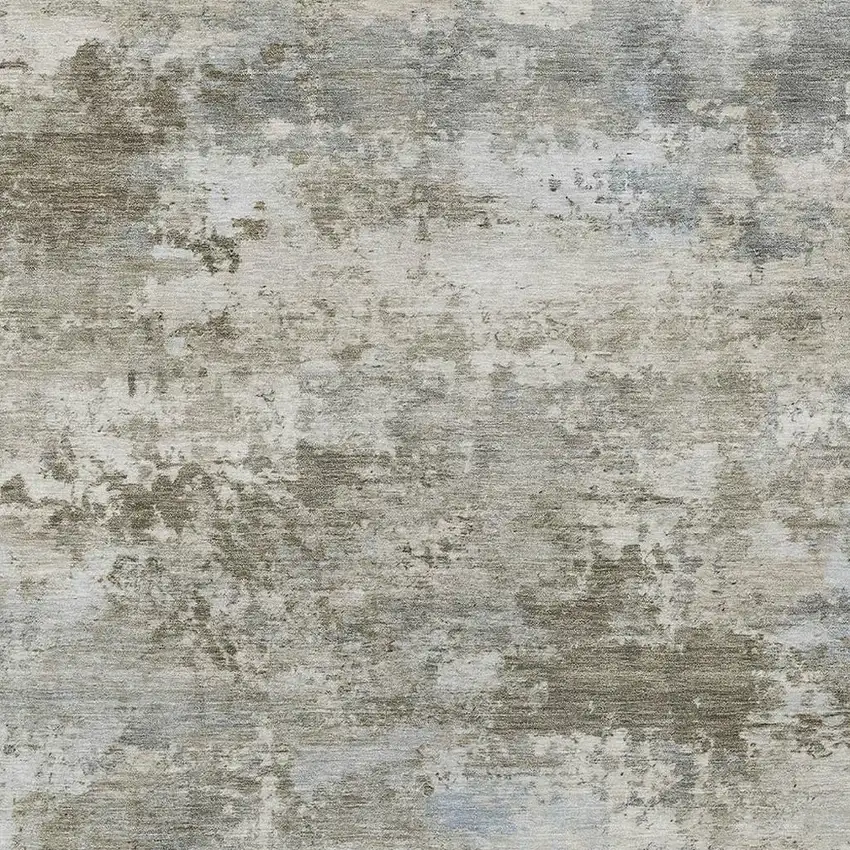 Tan And Beige Abstract Washable Indoor Outdoor Area Rug Photo 2