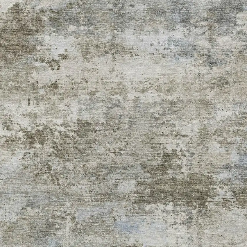 Tan And Beige Abstract Washable Indoor Outdoor Area Rug Photo 2