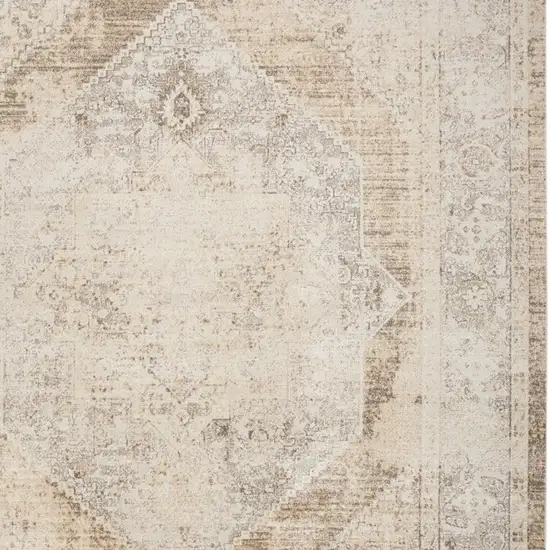 Tan And Beige Geometric Area Rug Photo 2