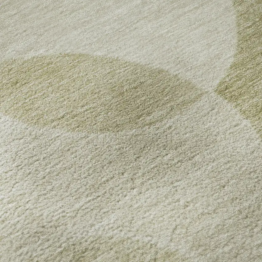 Tan And Beige Geometric Washable Area Rug With UV Protection Photo 9