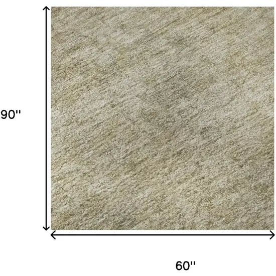 Tan And Beige Oriental Washable Area Rug With UV Protection Photo 8