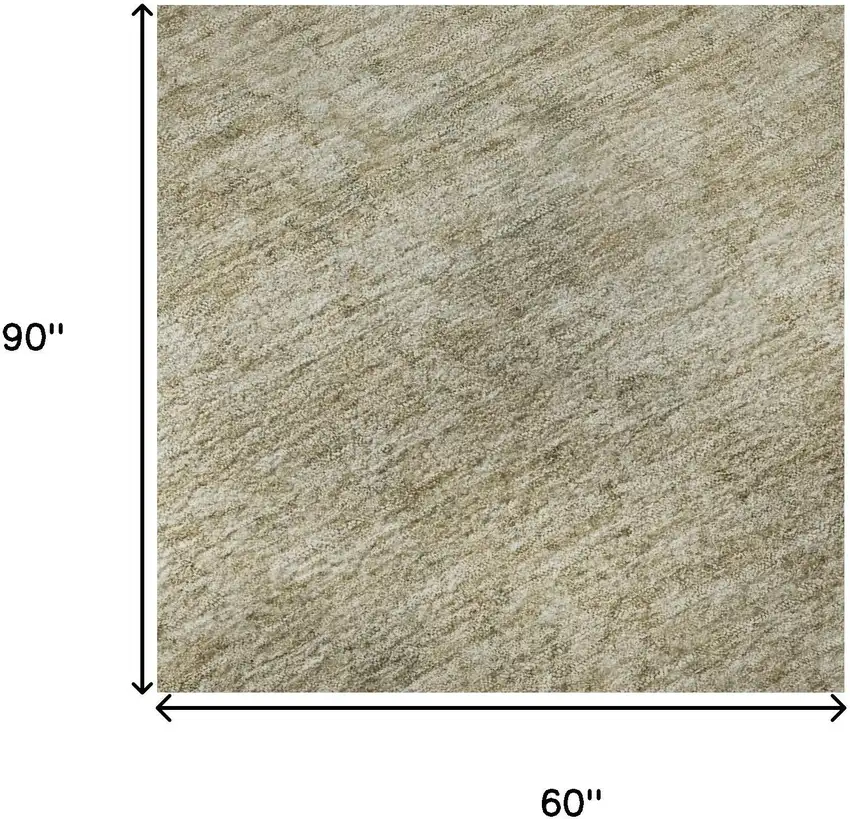 Tan And Beige Oriental Washable Area Rug With UV Protection Photo 8