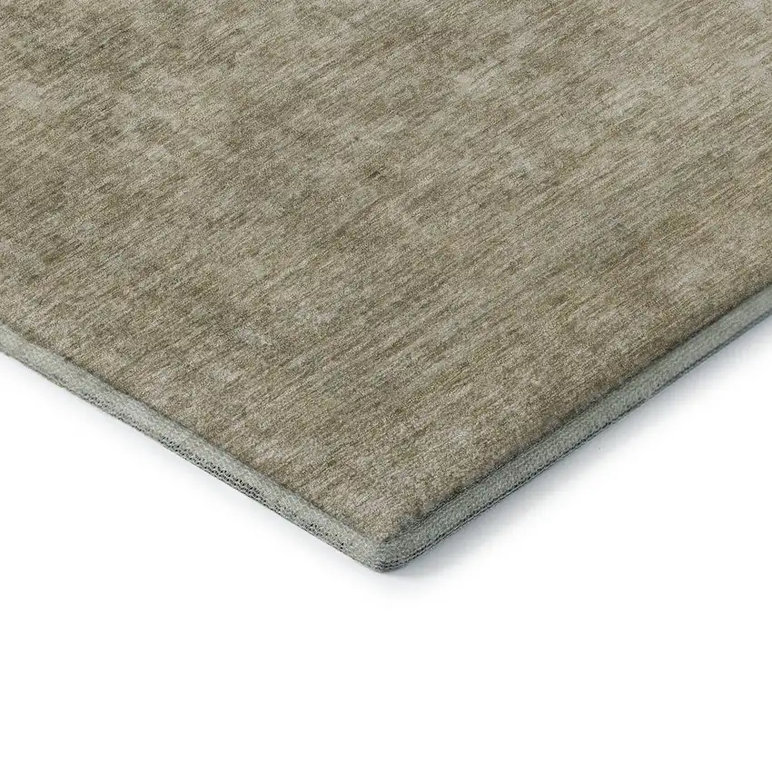 Tan And Beige Oriental Washable Area Rug With UV Protection Photo 6