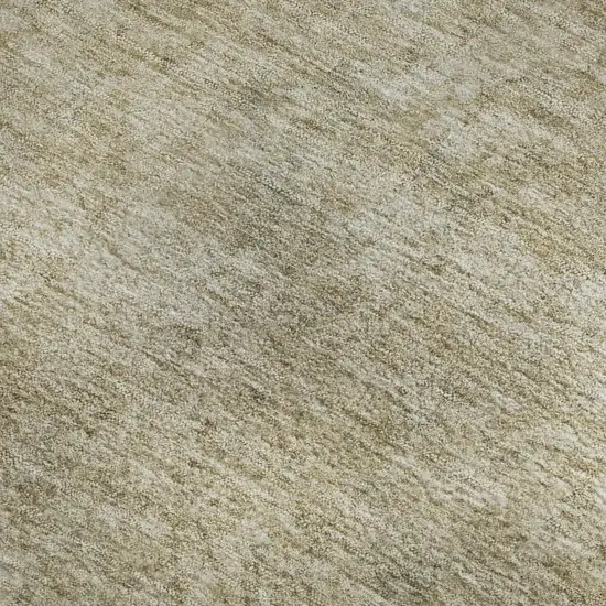 Tan And Beige Oriental Washable Area Rug With UV Protection Photo 2