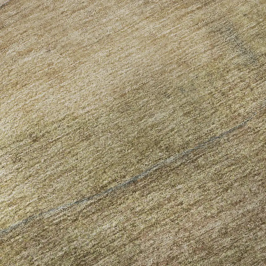 Tan And Beige Striped Washable Area Rug With UV Protection Photo 7