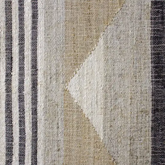 Tan And Black Jute Tribal Hand Woven Area Rug Photo 7