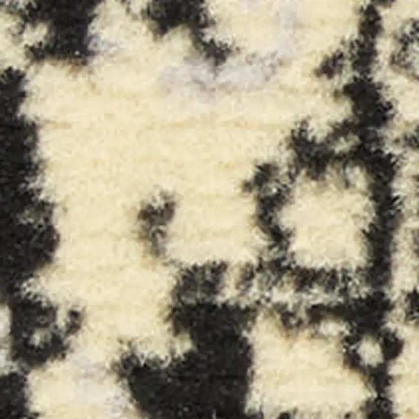 Tan And Black Medallion Distressed Area Rug Photo 1