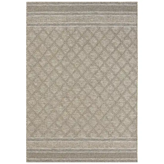 Tan And Brown Diamond Area Rug Photo 2