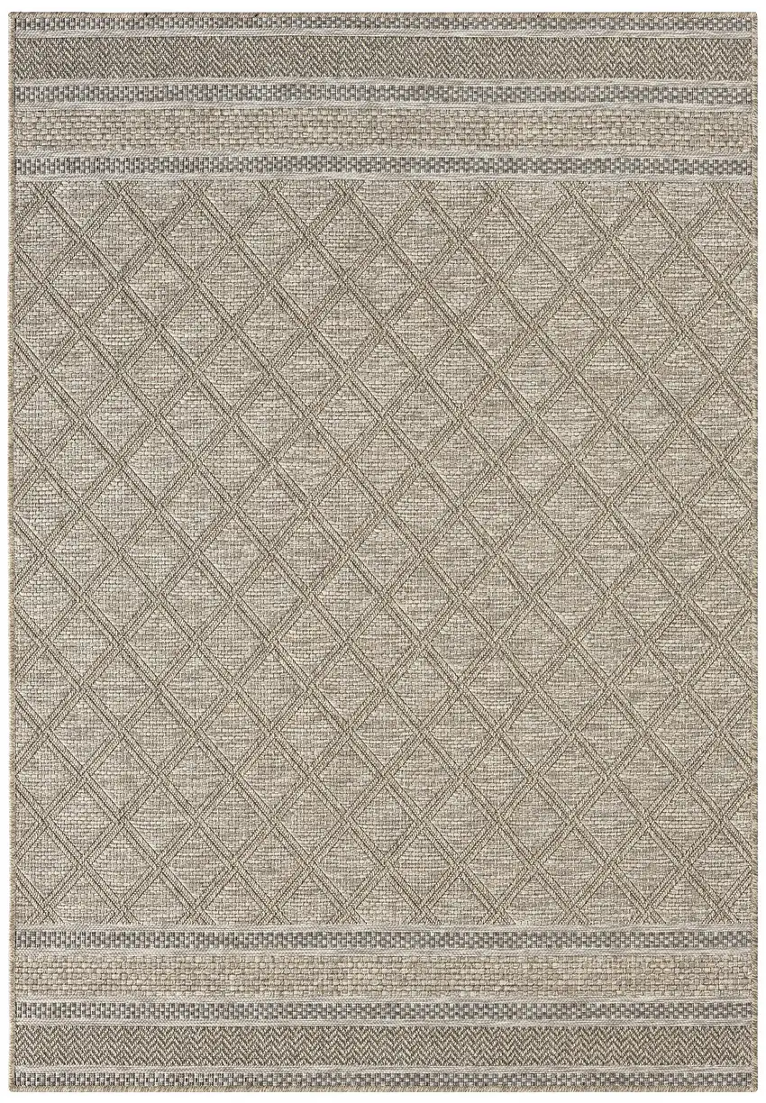 Tan And Brown Diamond Area Rug Photo 5