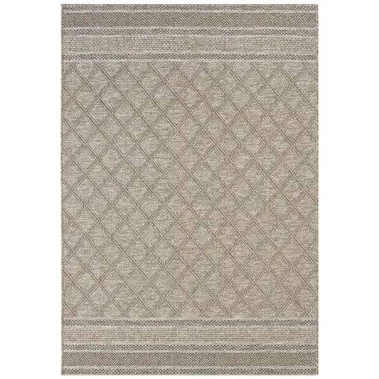 Tan And Brown Diamond Area Rug Photo 5