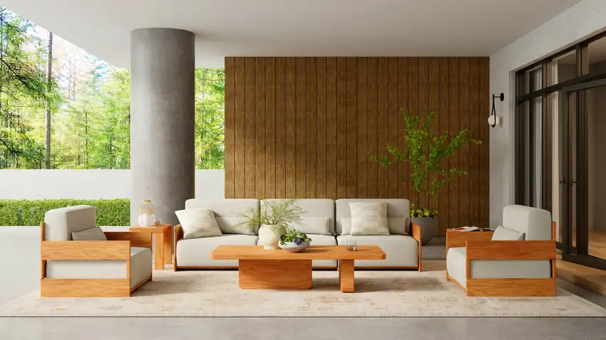 4' X 6' Tan and Brown Floral Hand Knotted Area Rug Photo 6