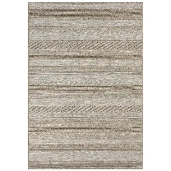 Tan And Brown Striped Area Rug Photo 5