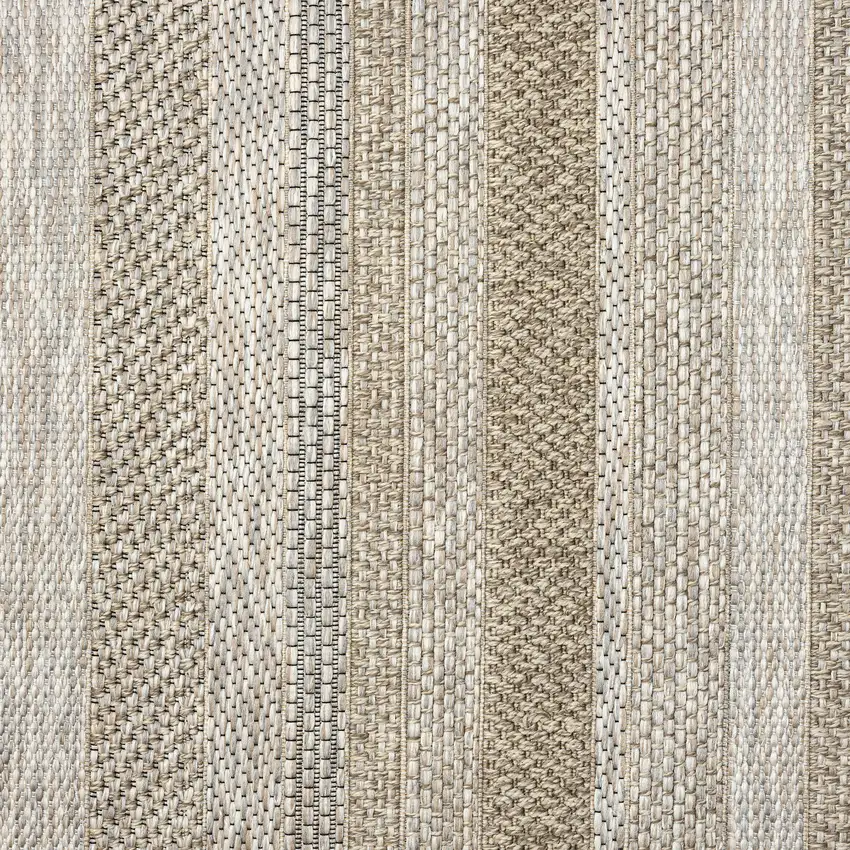 Tan And Brown Striped Area Rug Photo 9