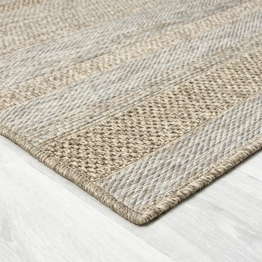Tan And Brown Striped Area Rug Photo 6
