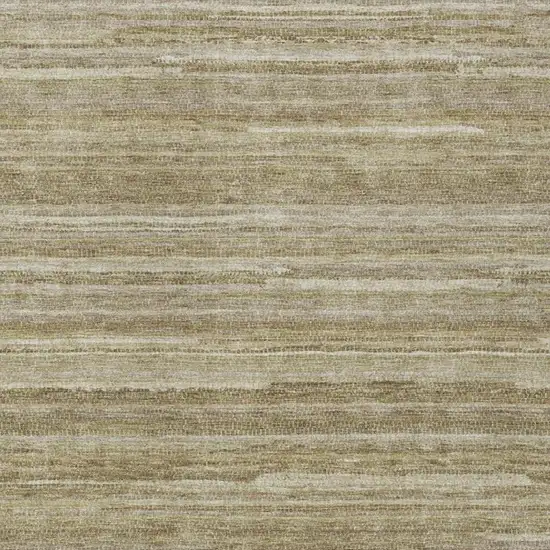 Tan And Brown Striped Washable Indoor Outdoor Area Rug Photo 3