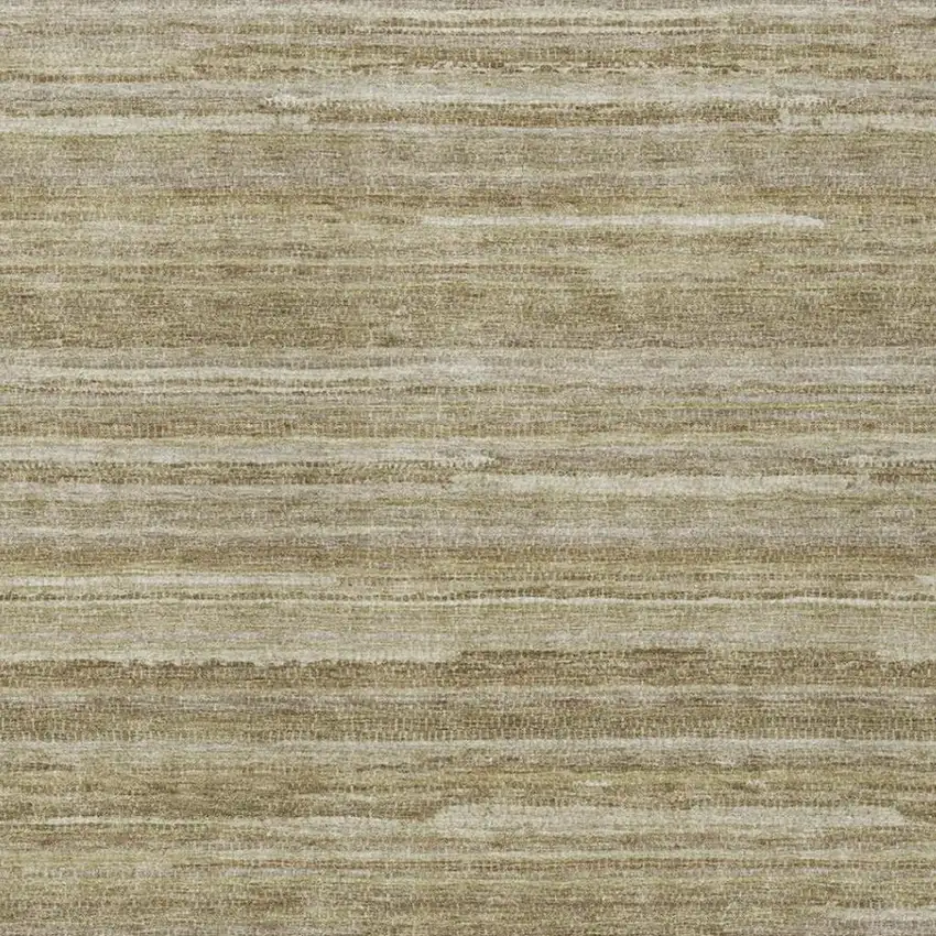 Tan And Brown Striped Washable Indoor Outdoor Area Rug Photo 3