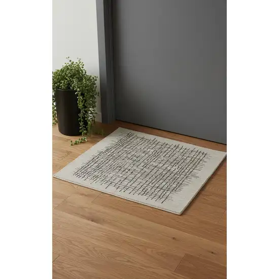 Tan And Brown Wool Plaid Tufted Handmade Stain Resistant Area Rug Photo 1