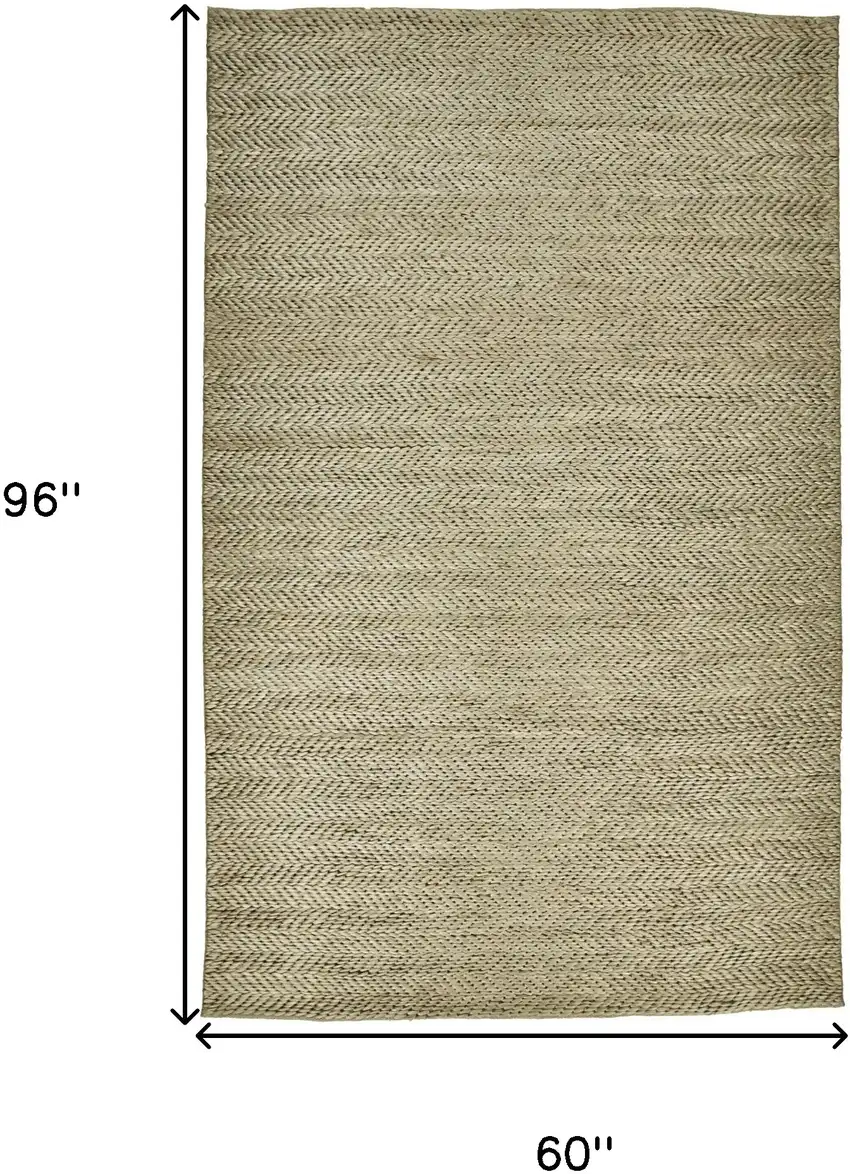 Tan And Gray Hand Woven Area Rug Photo 10