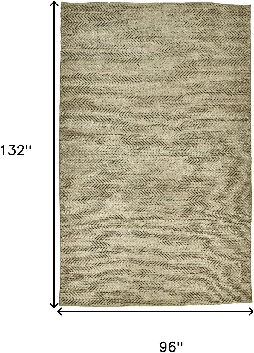 Tan And Gray Hand Woven Area Rug Photo 4