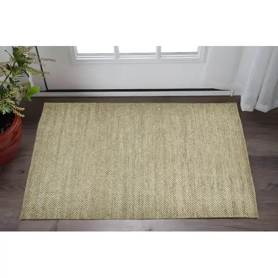 Tan And Gray Hand Woven Area Rug Photo 1