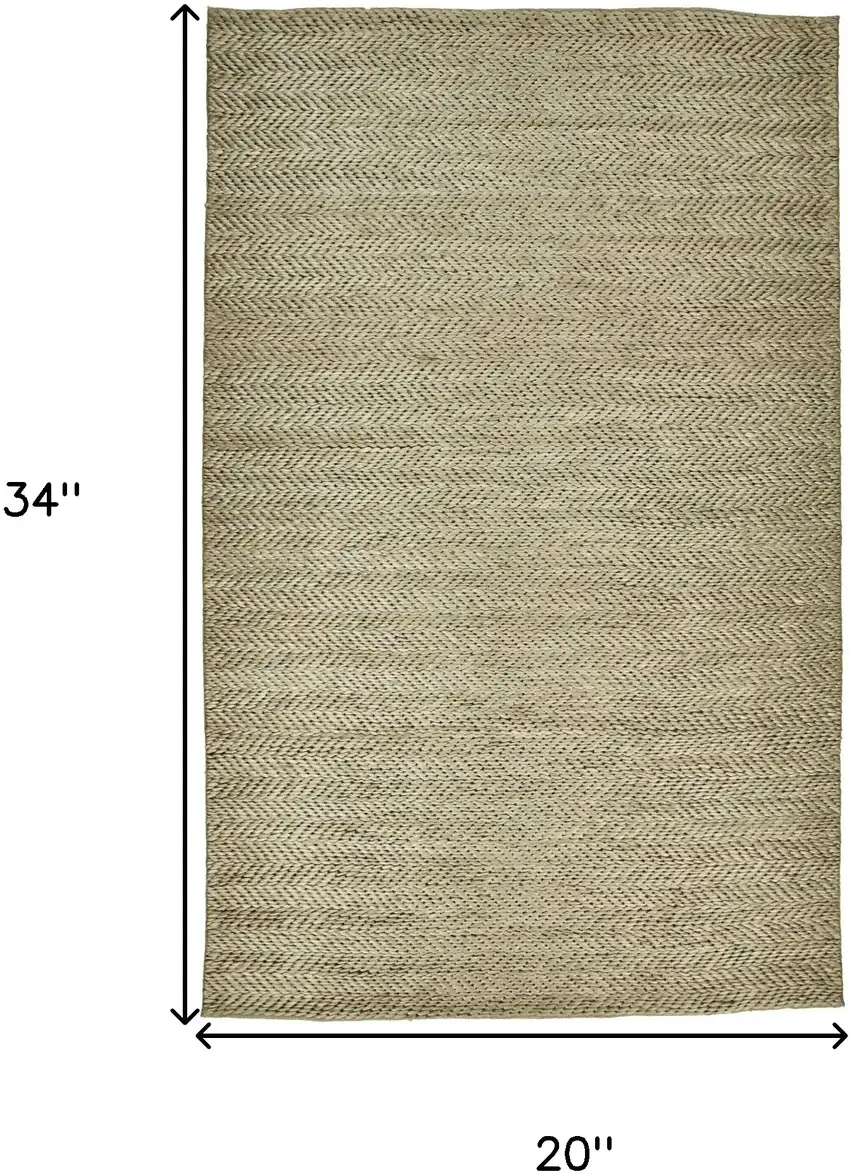 Tan And Gray Hand Woven Area Rug Photo 10