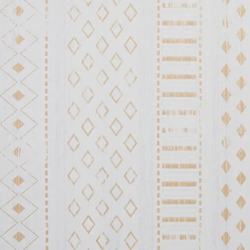 Tan And Ivory Geometric Distressed Area Rug Photo 4