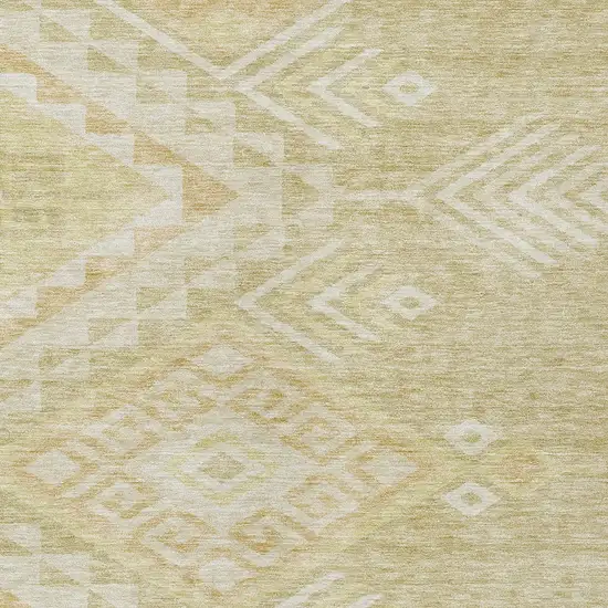 Tan And Light Brown Southwestern Washable Indoor Outdoor Area Rug Photo 5