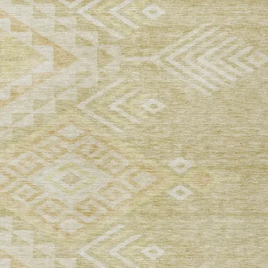 Tan And Light Brown Southwestern Washable Indoor Outdoor Area Rug Photo 5