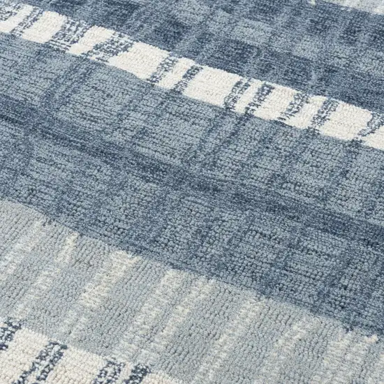 Tan And Natural Wool Striped Hand Tufted Area Rug Photo 4