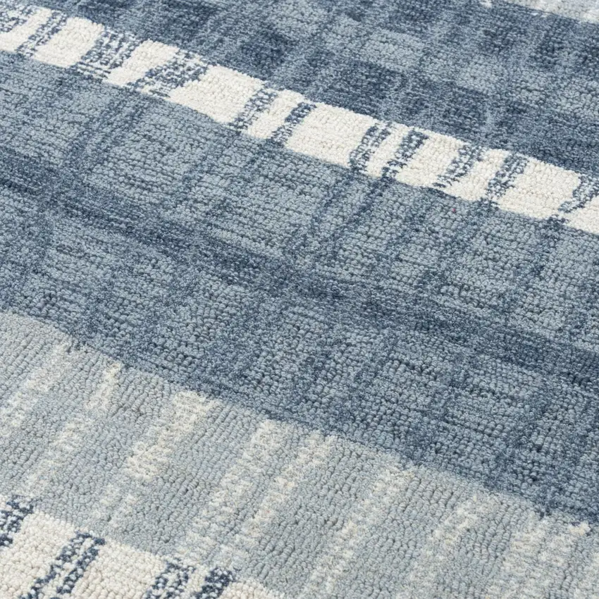 Tan And Natural Wool Striped Hand Tufted Area Rug Photo 4