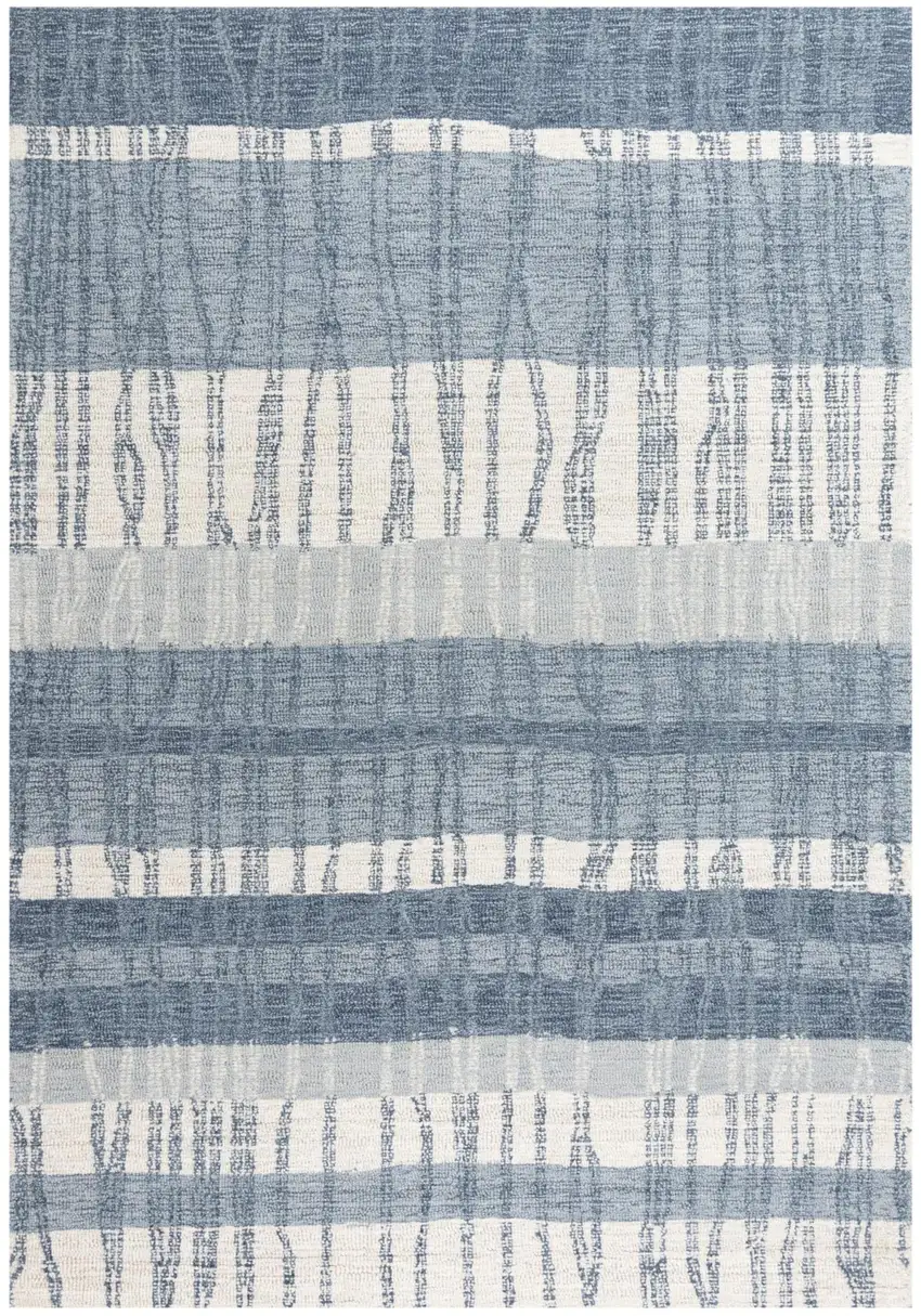Tan And Natural Wool Striped Hand Tufted Area Rug Photo 2
