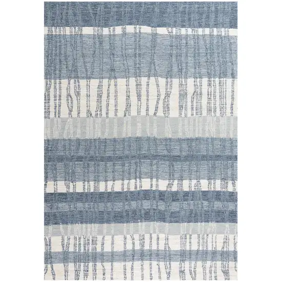 Tan And Natural Wool Striped Hand Tufted Area Rug Photo 2