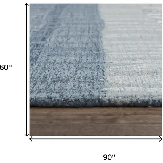 Tan And Natural Wool Striped Hand Tufted Area Rug Photo 6