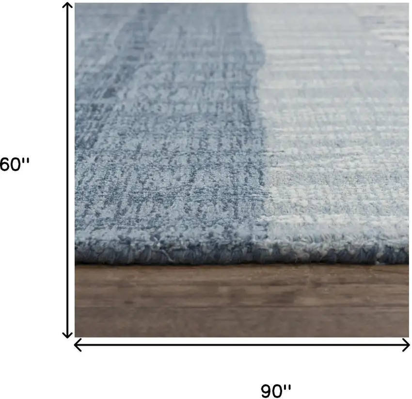 Tan And Natural Wool Striped Hand Tufted Area Rug Photo 6