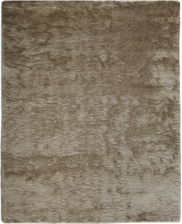 Tan And Taupe Shag Tufted Handmade Area Rug Photo 2