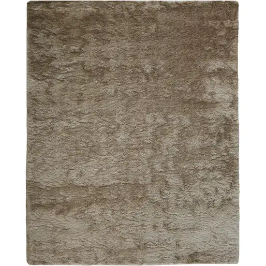 Tan And Taupe Shag Tufted Handmade Area Rug Photo 2